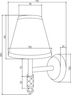 Бра Boheme Murano синий/хром 769